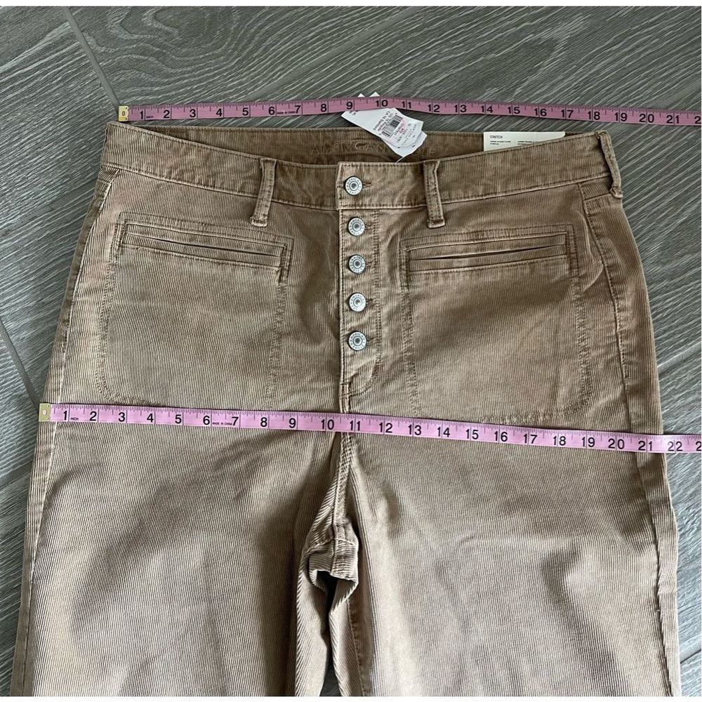 AMERICAN EAGLE Stretch Corduroy Super High-Waisted Plus Size Flare Pants Sz 18 - Picture 7 of 10
